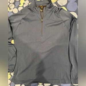 RHONE Men's Versatility Seamless 1/4 Zip Long Sleeve Pullover Blue Size Large